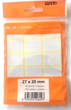 Samolepicí etikety v sáčku - 27 x 20 mm / 150 etiket