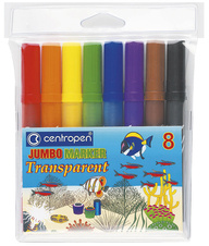 Značkovač Centropen Jumbo Transparent 8580 - 8 barev