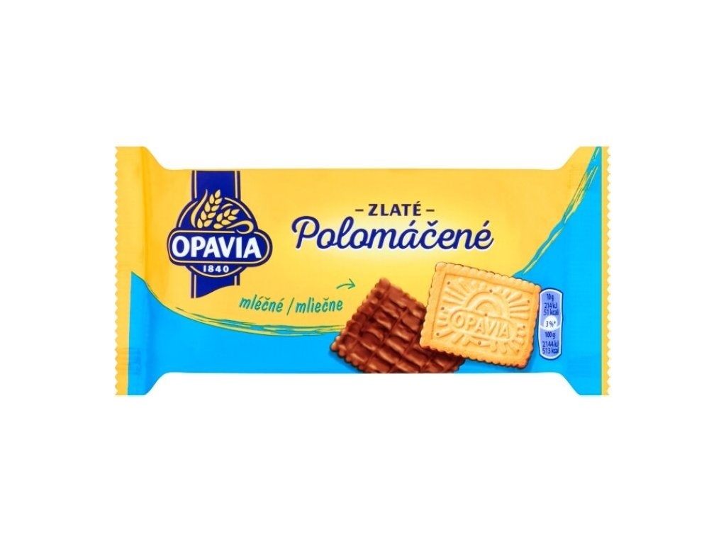 Opavia Zlaté Polomáčené sušenky mléčné / 100g