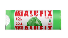 Alufix pytle do koše stahovací 64x71cm / 60l / 20ks / zelené