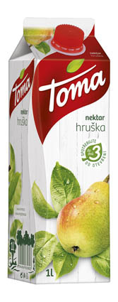 Toma džus hruška nektar 1l
