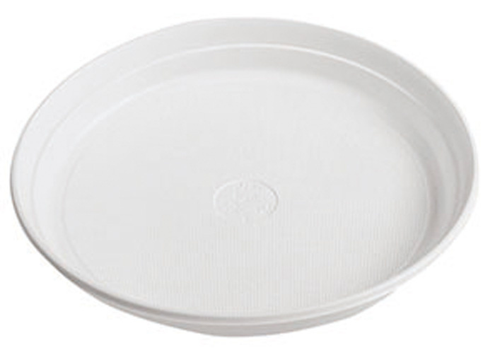Talíře plastové - talíř bílý / průměr 22 cm / 100 ks