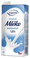 Mléko s uzávěrem - polotučné / 1 l
