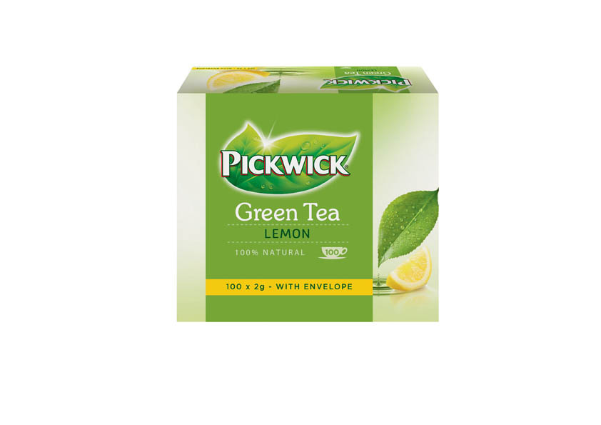 Čajové krabice Pickwick - Green Tea Lemon / 100 ks