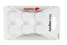 Magnety Perro silné - průměr 24 mm / bílé / 6 ks
