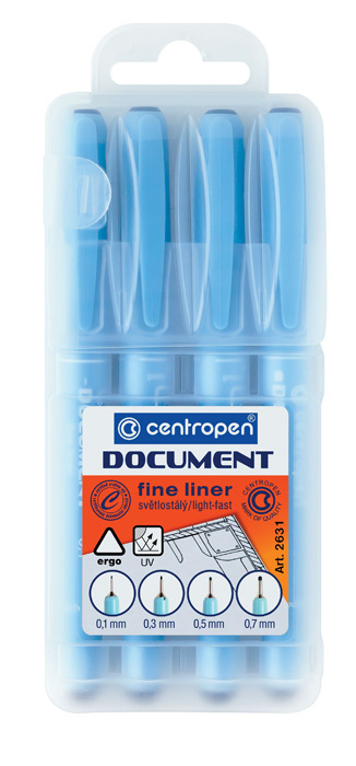 Liner Centropen 2631 Document - sada 4 ks