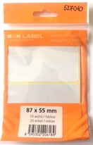 Samolepicí etikety v sáčku - 87 x 55 mm / 20 etiket
