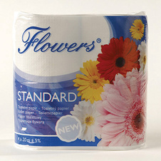 Flowers Standard toaletní papír šedý 1-vrstvý 1ks