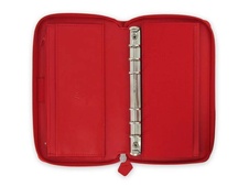 Filofax Saffiano ZIP A6 osobní compact týdenní červená
