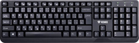 Klávesnice Yenkee YKB 1002CS - černá / USB kabel
