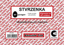 Stvrzenka Baloušek A6 / 50 listů / NCR / PT070