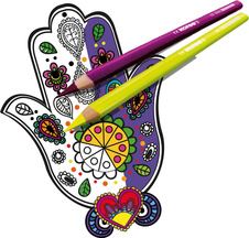 Pastelky Kores Mandalas trojhranné / 50 barev