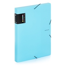 Box na spisy A4 s gumou PASTELINI - modrá