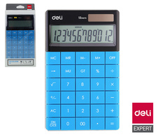 DELI E1589 stolní kalkulačka displej 12 míst / modrá