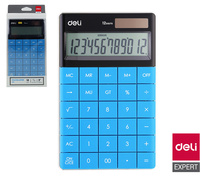 DELI E1589 stolní kalkulačka displej 12 míst modrá