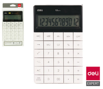 DELI E1589 stolní kalkulačka displej 12 míst bílá