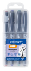 Popisovač Centropen Permanent OHP 2637 / sada 4 ks