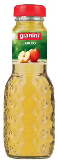 Džus Granini jablko 100% 0,2 l / sklo