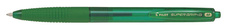 Kuličkové pero Pilot Super Grip-G transparentní - zelená