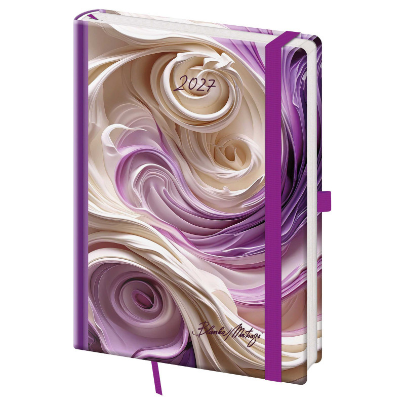 Diář VARIO Matragi Violet - A5 / denní / s gumičkou