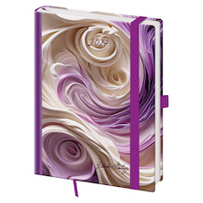Diář VARIO Matragi Violet - B6 / týdenní / s gumičkou