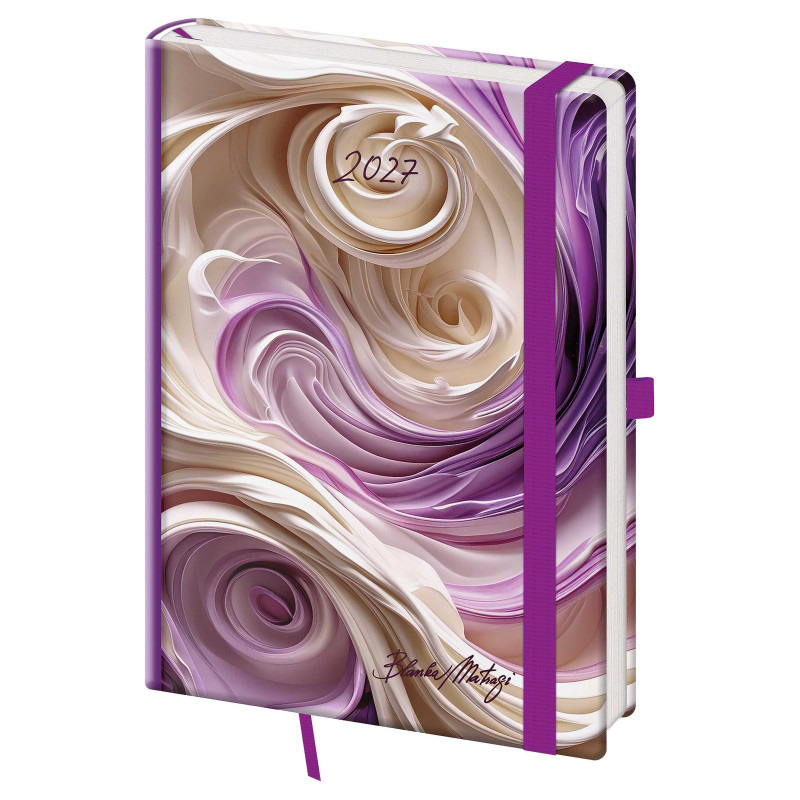 Diář VARIO Matragi Violet - A5 / týdenní / s gumičkou
