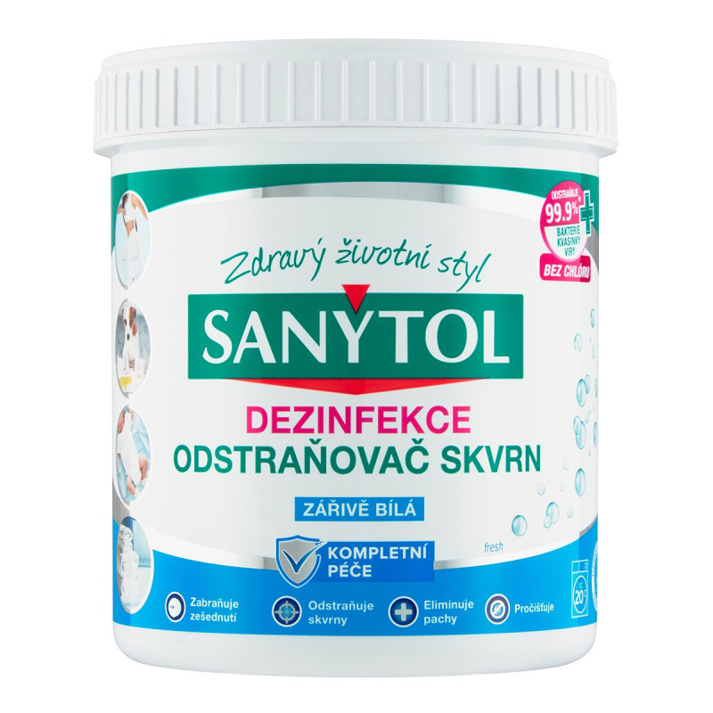 SANYTOL odstraňovač skvrn dezinfekční bělící - 450 g