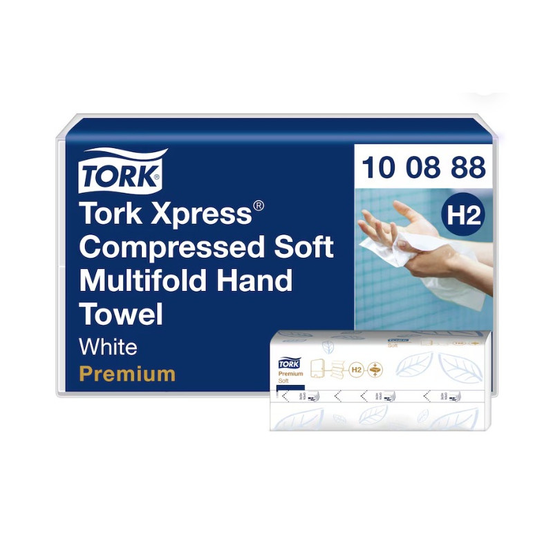 Tork Xpress® Multifold papírové ručníky 100888 - 32x21 cm / bilé / 2 crst. / 12 x 170 ks