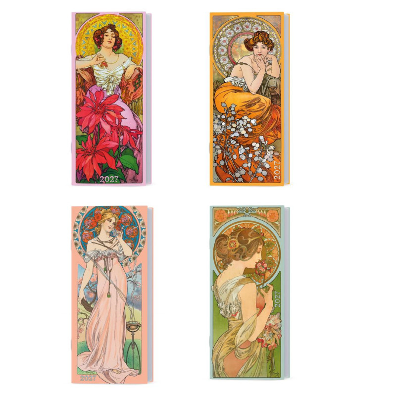 Diář kapesní Alfons Mucha - měsíční / Božka mix