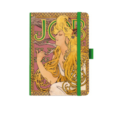 Blok Alfons Mucha premium - A5 / zelená
