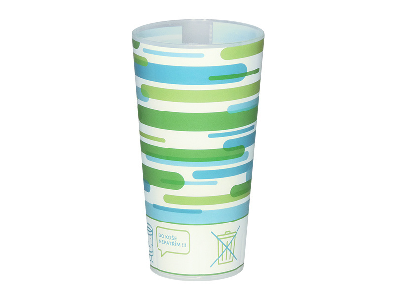 Dekos plastový kelímek ECO 500 ml barevný