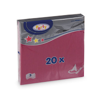 Wimex papírové ubrousky červené 3-vrstvé 33 cm x 33 cm 20 ks