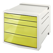 Zásuvkový box Colour´Ice - ledově žlutá / 2+2 zásuvky