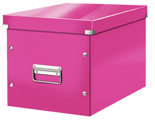 Krabice Click & Store - L růžová / bílá