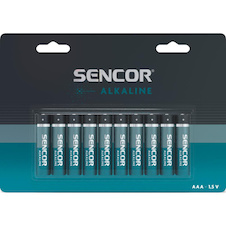 Baterie Sencor alkalické - baterie tužková AA / 10 ks